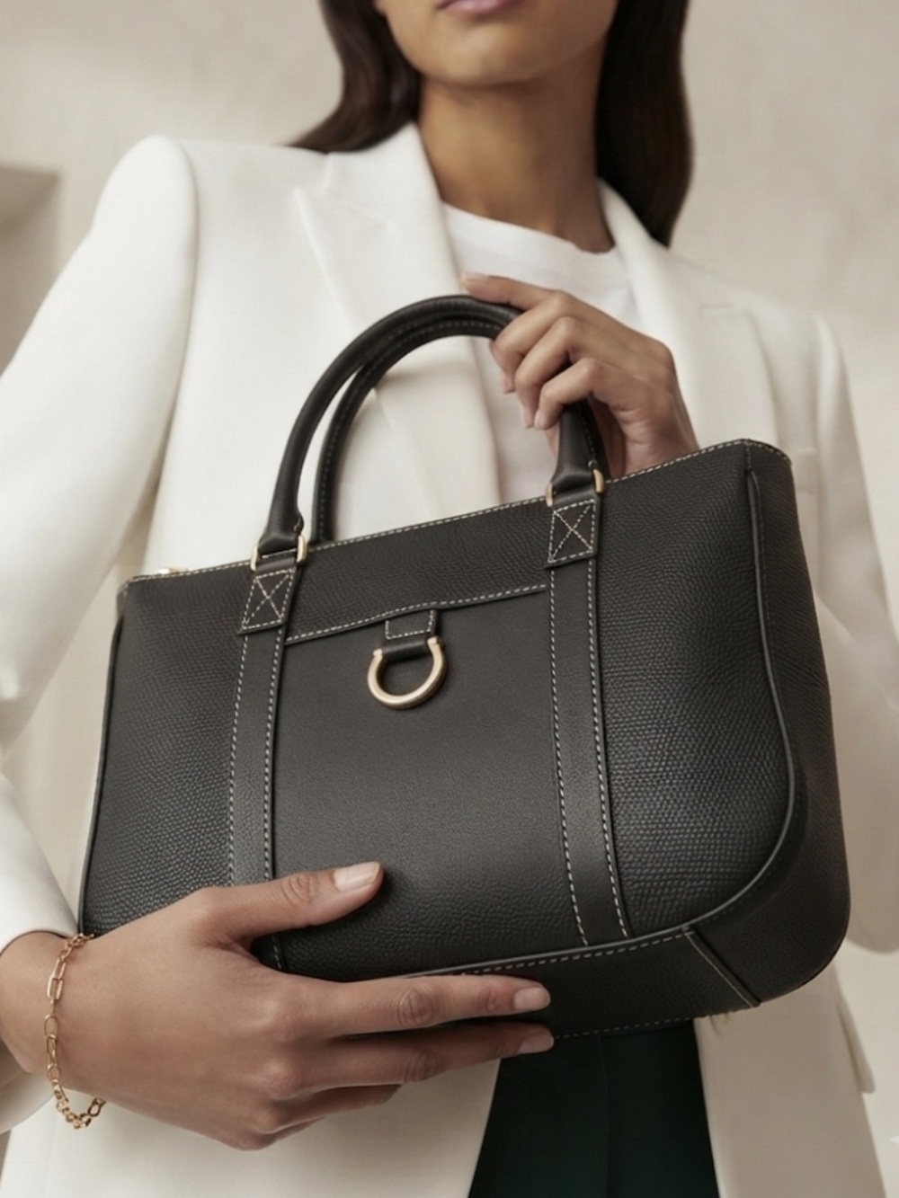 Lancel Paris Leather Handbag